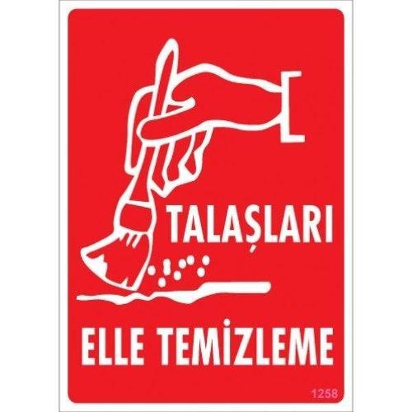 Pvc Levha "Talaşları Elle Temizleme" 25*35 cm - Image 1
