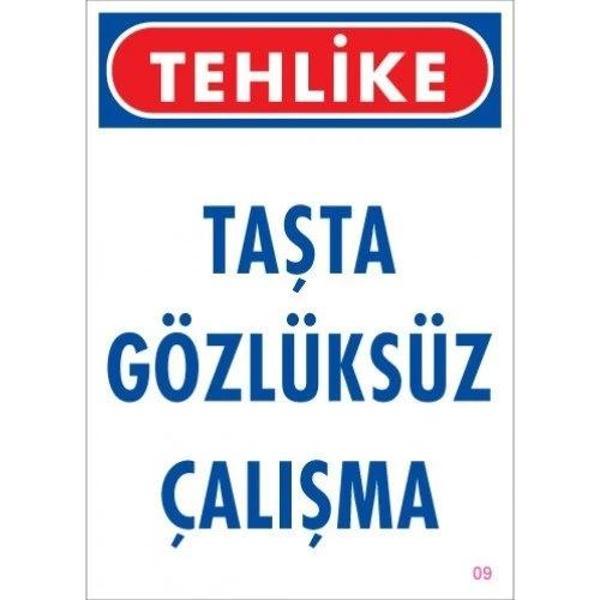 Pvc Levha "Taşta Gözlüksüz Çalışma" 25X35 Cm - Image 1