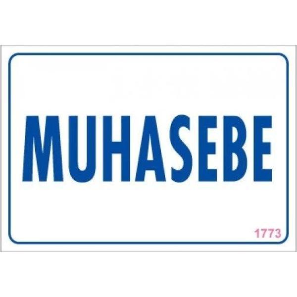 Pvc Levha "Muhasebe" 17,5*25 cm - Image 1