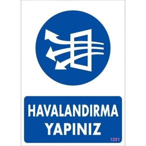 Pvc Levha "Havalandırma Yapınız" 25*35 cm - Image 1
