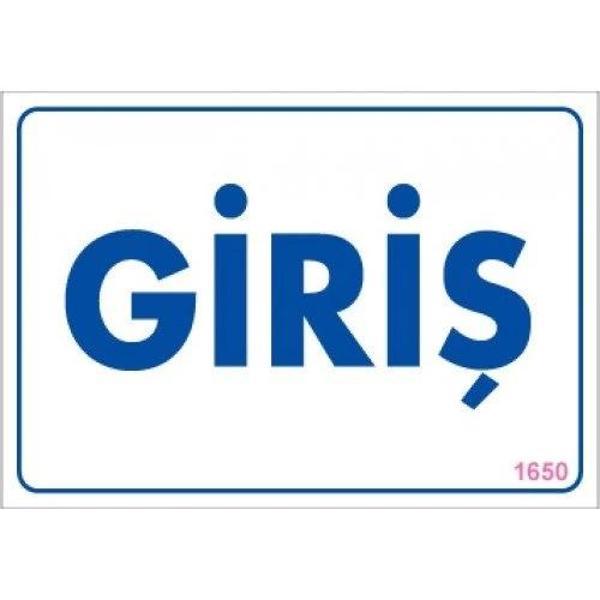 Pvc Levha "Giriş" 17,5*25 cm - Image 1