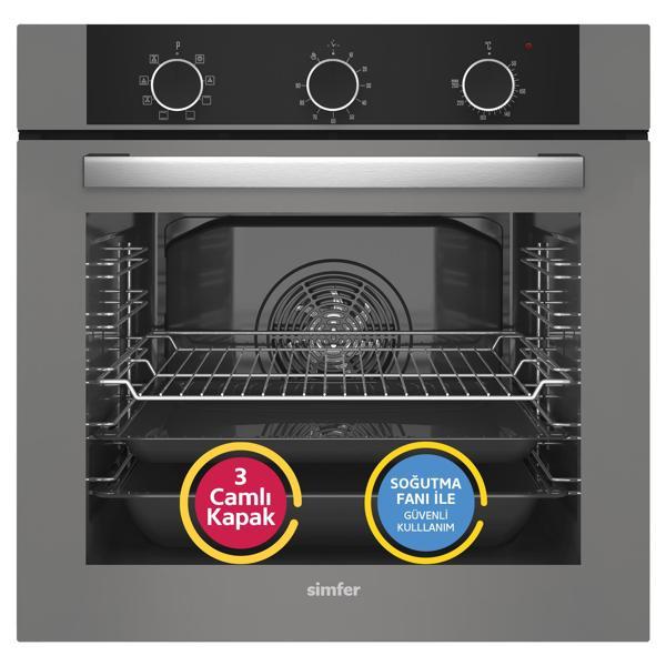 Simfer 8222 Ank. QS Büyük Pop-up 9 Fonk Gri Cam Power Turbo - Image 1