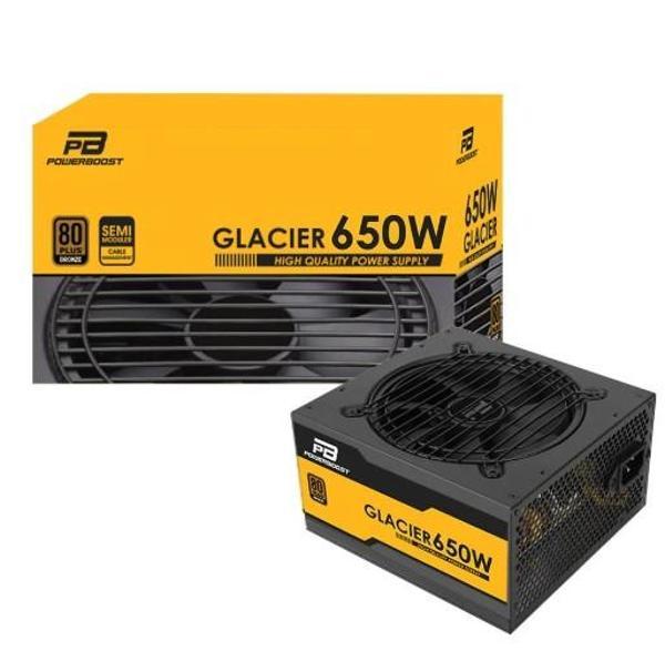 PowerBoost BST-ATX650B GLACIER 650w 80+ Bronze Semi Modüler 12cm Fanlı ATX PSU - Image 1