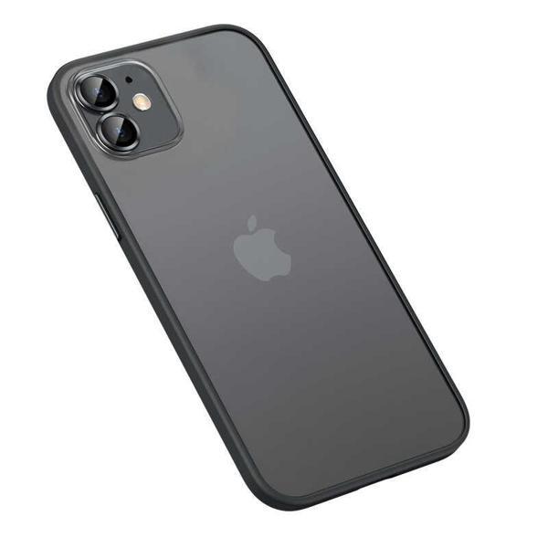 Apple iPhone 12 Kılıf Retro Kenar ve Lens Koruyucu Renkli Kılıf - Image 1