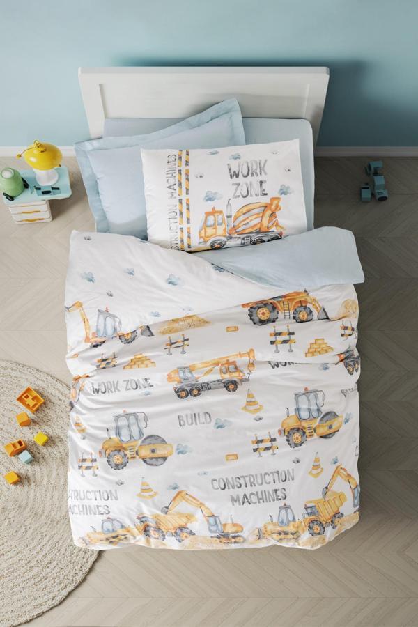 Cotton Box Junior Tek Kişilik Nevresim Takımı Buildo Mavi - Image 1