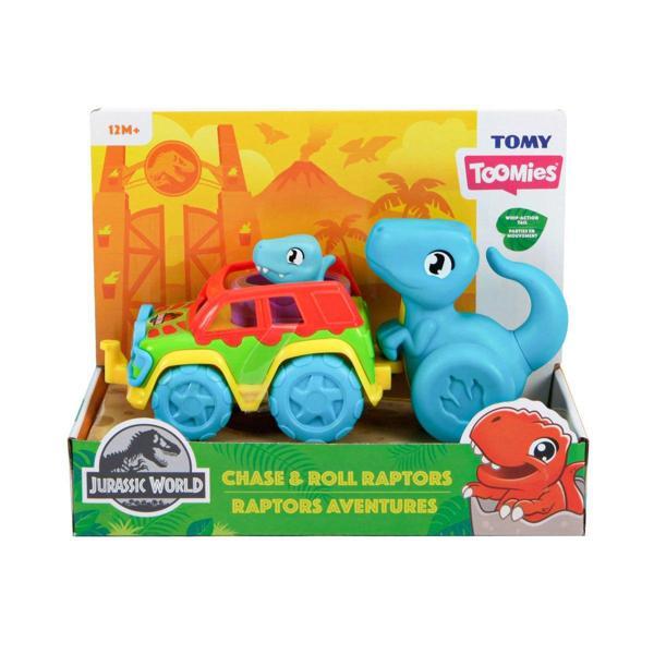 73251 Tomy - Jurassi.c Worl.d Dino ve Renkli Araç +12 ay - Image 1