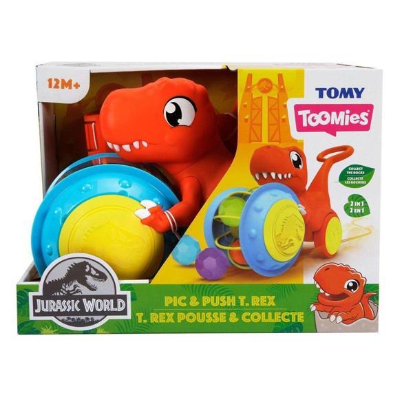 73254 Tomy Jurassi.c Worl.d Yakala Topla T-Rex +12 Ay Eğitici Hareketli Dinozor Oyuncağı – Top Atma ve Toplama Aktivite  - Image 1