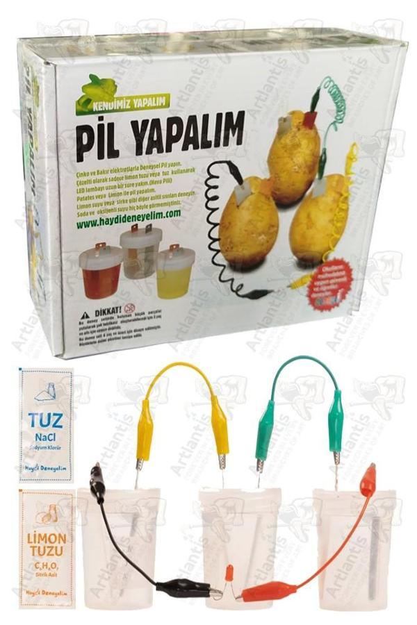 Pil Yapalım Deney Seti 1 Paket Limon Patates Elektrik Üretme Seti Limon Pili Fen Bilgisi Dersi Kimyasal Enerji - Image 1