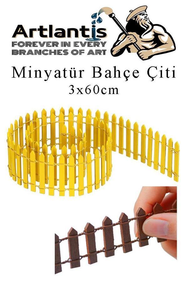 Mini Bahçe Çiti Renkli 3x60cm 1 Adet Dekoratif Minyatir Bahçe Çiti Okul Proje Teraryum Mini Ev Bahçe Çit - Image 1