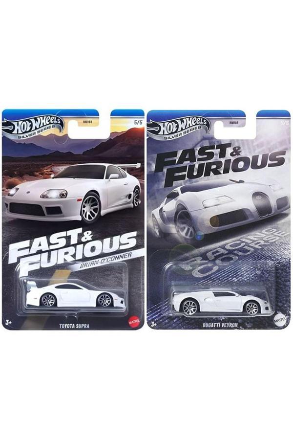 2 Araç Hot Wheels Fast & Furious Set - Bugatti Veyron & Toyota Supra (1/64) Hızlı ve Öfkeli - Image 1