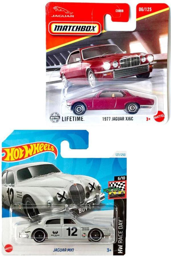 2 Araç Set - Matchbox 1977 Jaguar XJ6C & Hot Wheels Jaguar MK1 (1/64) - Image 1