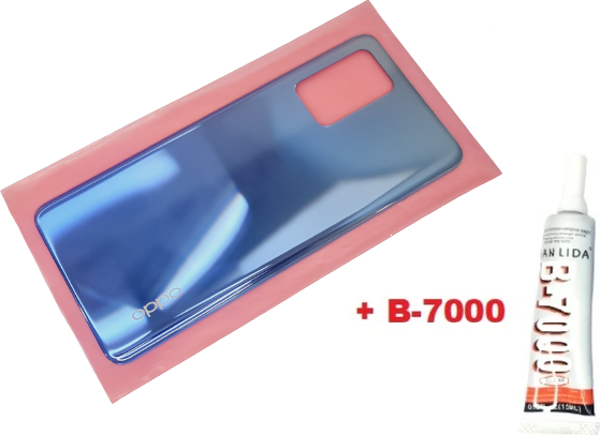 Tkgz Oppo A74 Arka Pil Batarya Kapağı (B-7000) MAVİ - Image 1