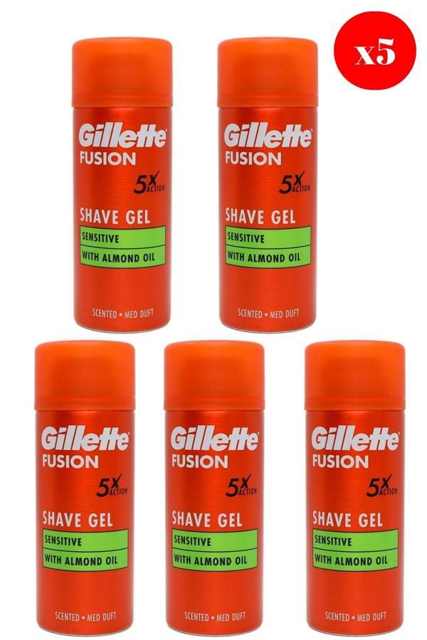 Gillette Fusion5 Ultra Sensitive Traş Jeli 75Ml X5 ADET - Image 1