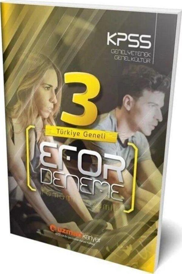 Uzman Kariyer KPSS Genel Yetenek Genel Kültür Efor 3 Deneme Çözümlü - Uzman Yayınları - Image 1