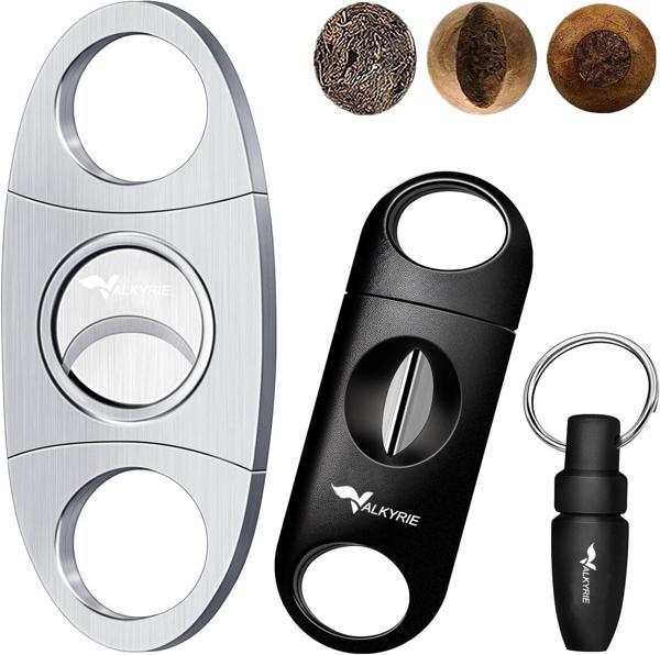 Valkyrie 3'lü Puro Makası Seti – Çift Bıçak, V-Kesici ve Punch Kesici - Image 1
