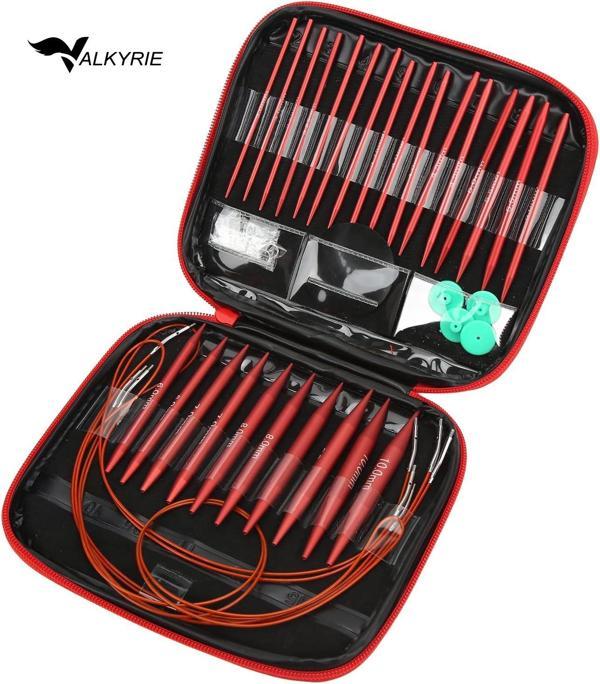 Valkyrie Değiştirilebilir Örgü Şiş Seti Ayrılabilir Dairesel Şişler Profesyonel Örgü İçin Çok Amaçlı Set - Image 1