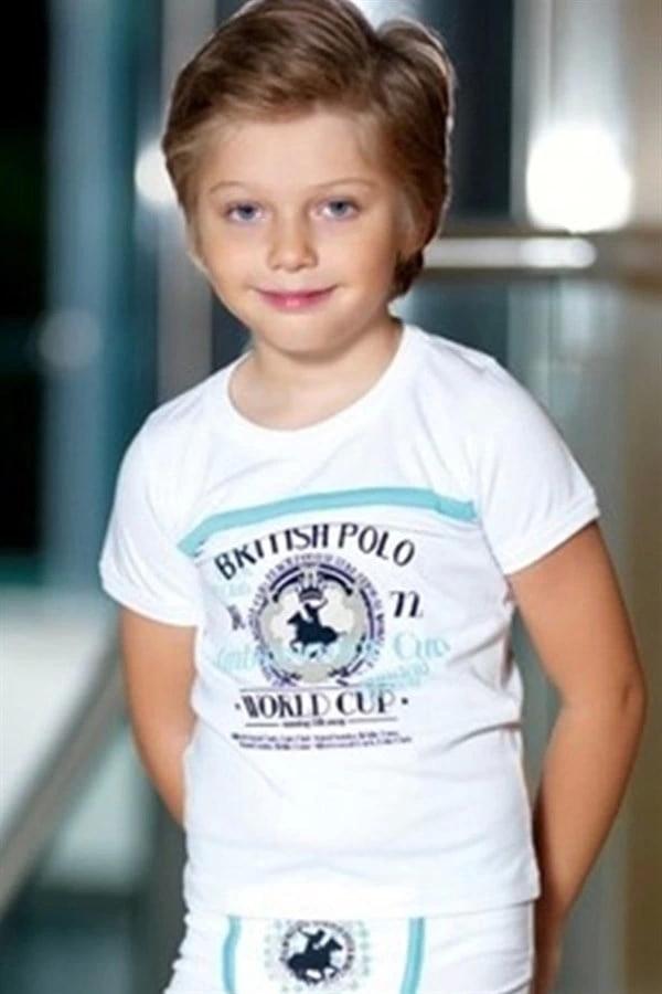 Polo Baskı Erkek Çocuk T-shirt 1517 - Image 1