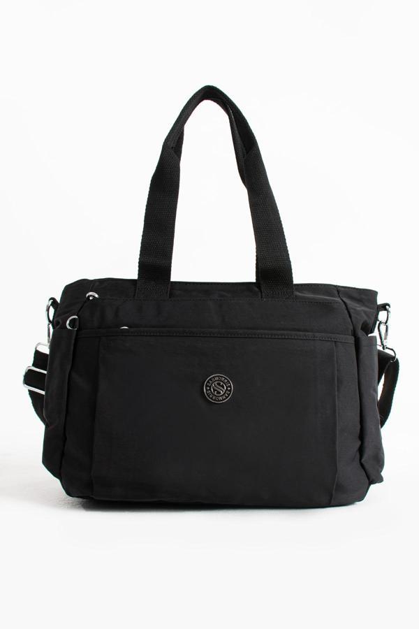 Kadın Büyük Boy 5 Bölmeli Suya Dayanıklı Saten Kumaş Çapraz Ve Omuz Askılı Çanta - Image 1