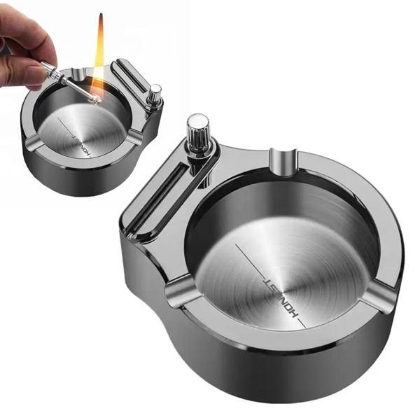 Metal Çakmaklı Küllük Zippo Yakıt İle Çalışır - Image 1