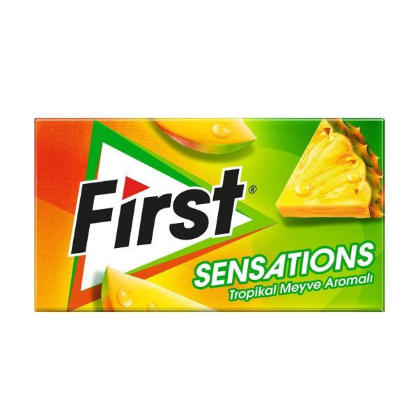 First Sensations Tropikal Meyve Aromalı Şekersiz Tatlandırıcılı Sakız - Image 1