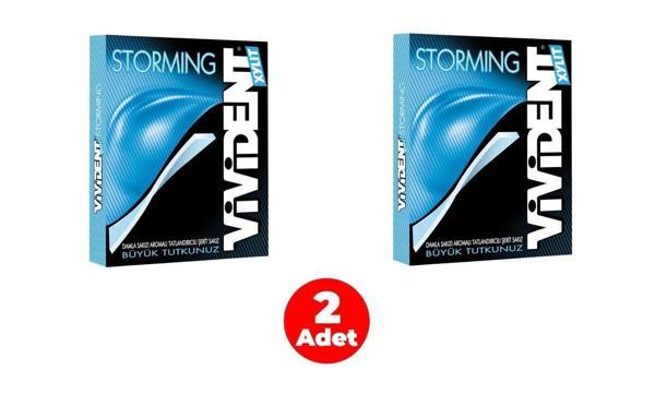 Vivident Storming Damla Sakızı Aromalı Şekersiz-Tatlandırıcılı Şerit Sakız 33g (2 ADET)  - Image 1