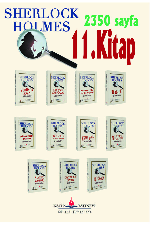Sherlock Holmes Seti - 11 Kitap - 2350 Sayfa - Katip Yayınevi - Image 1