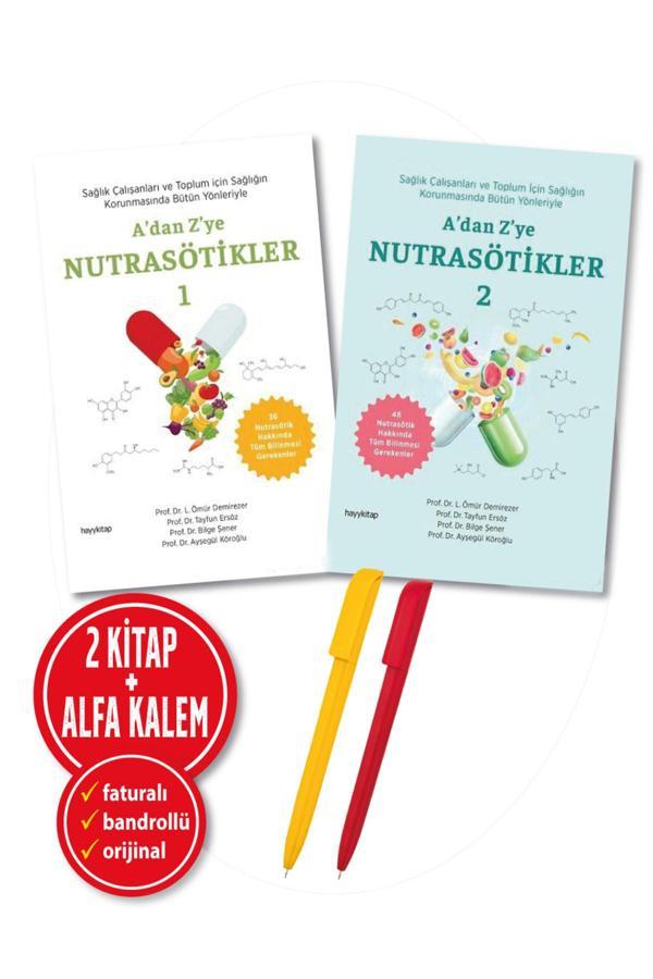 Alfa Kalem + A’Dan Z’Ye Nutrasötikler 1 Ve 2 Kitap Set Yeni Ömür Demirezer + Kolektif-Sağlık - Hayykitap - Image 1