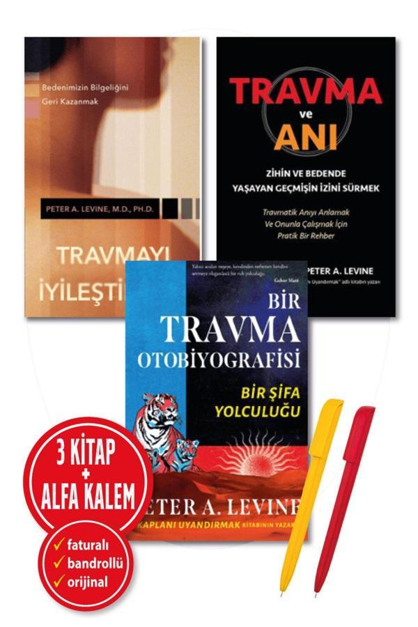 Peter A. Levine 3 Kitap Set (Bir Travma Otobiyografisi + Travmayı İyileştirmek + Travma Ve Anı) + A Kalem - Butik Yayınları - Image 1