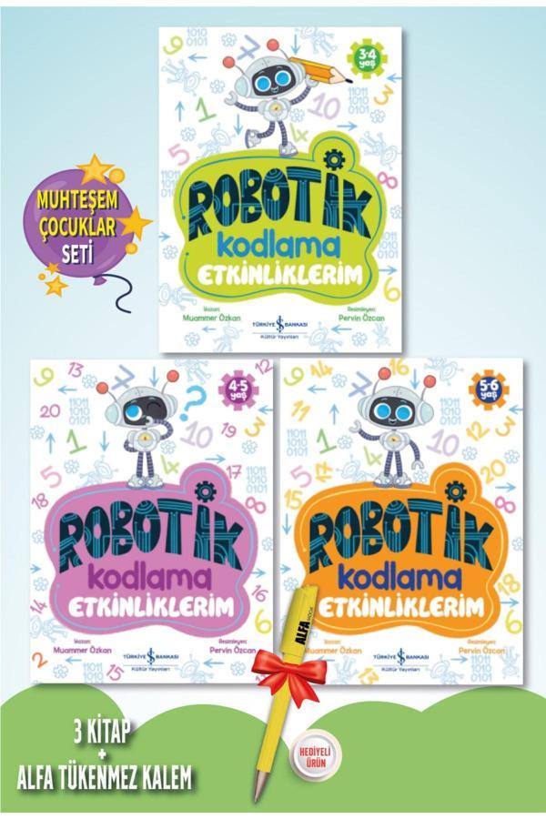 Robotik Kodlama Etkinliklerim (Muammer Özkan) 3'Lü Set + Alfa Kalem Hediye- Iş Bankası Çocuk - İş Bankası Kültür Yayınları - Image 1