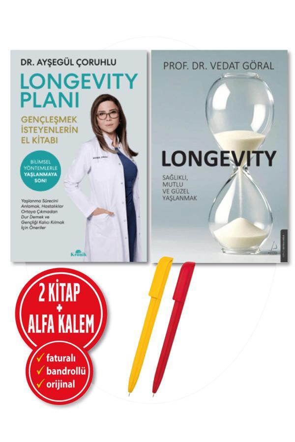 Alfa Kalem + Longevity + Longevity Planı (Ayşegül Çoruhlu + Vedat Göral) 2 Kitap Yeni Sağlık - Kronik Kitap - Image 1