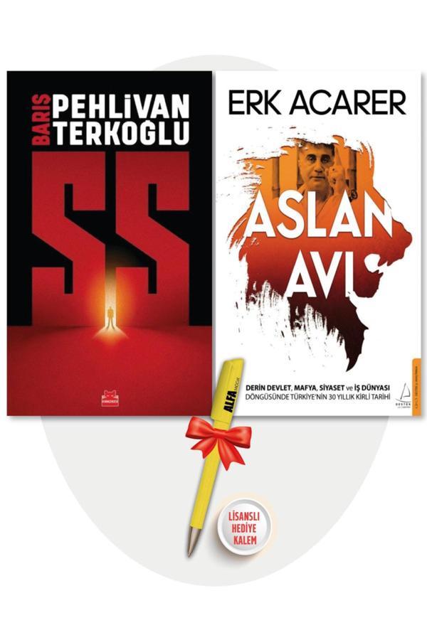 Ss (Barış Pehlivan & Barış Terkoğlu) + Aslan Avı (Erk Acarer) 2 Kitap + Alfa Moda Lisanslı Kalem - Destek Yayınları - Image 1