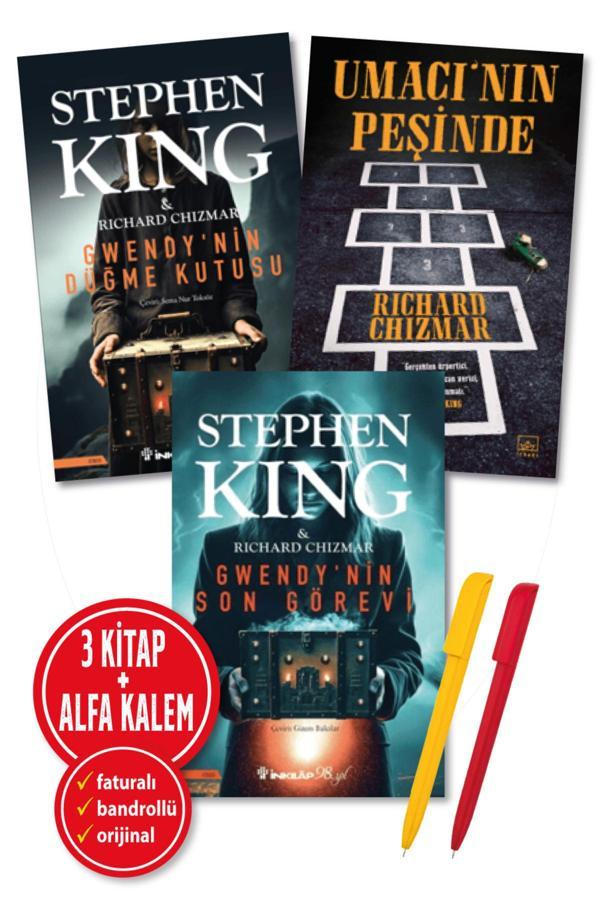 Alfa Kalem + Richard Chizmar-Stephen King 3 Kitap Gwendy'Nin Düğme + Umacı'Nın Peşi + Gwendy'Ni Son Görev - İnkılap Kitabevi Yayınevi - Image 1
