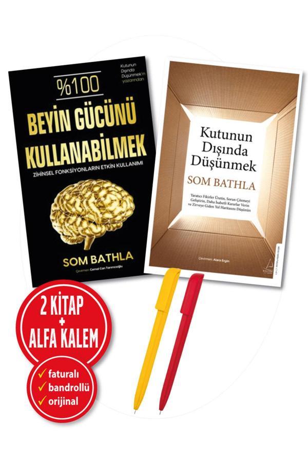 Alfa Kalem + %100 Beyin Gücünü Kullanabilmek + Kutunun Dışında Düşünmek (Som Bathla) 2 Kitap-Kişisel Gel - Destek Yayınları - Image 1