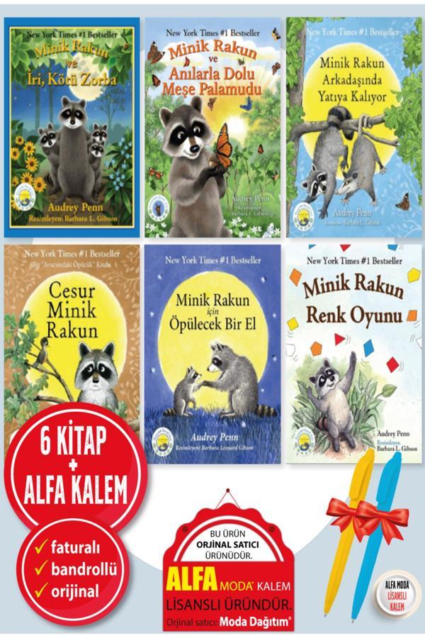 Audrey Penn 6 Kitap Set - Minik Rakun Iri, Kötü Zorba - Cesur Minik Rakun - Renk Oyunu Butik Yayın - Butik Yayınları - Image 1
