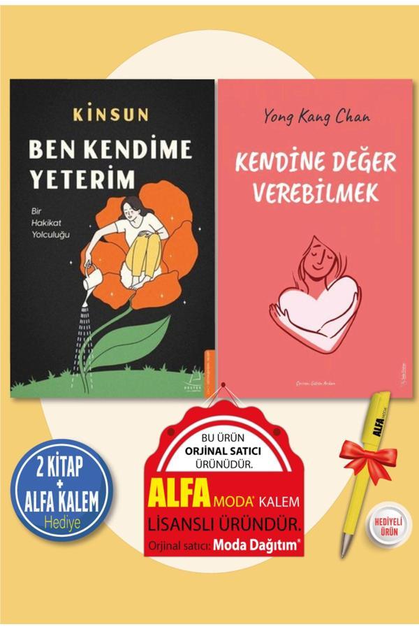 Ben Kendime Yeterim (Kinsun) + Kendine Değer Verebilmek (Yong Kang Chan) 2 Kitap + Alfa Kalem Hediye - Destek Yayınları - Image 1
