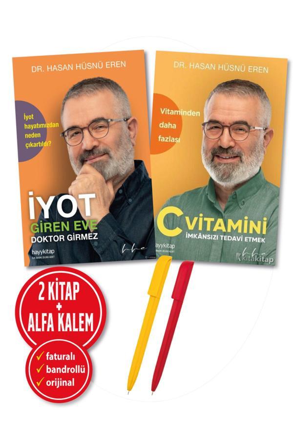 Alfa Kalem + Hasan Hüsnü Eren 2 Kitap Sağlık Yeni C Vitamini, İmkansızı Tedavi + İyot Giren Eve Doktor - Hayykitap - Image 1