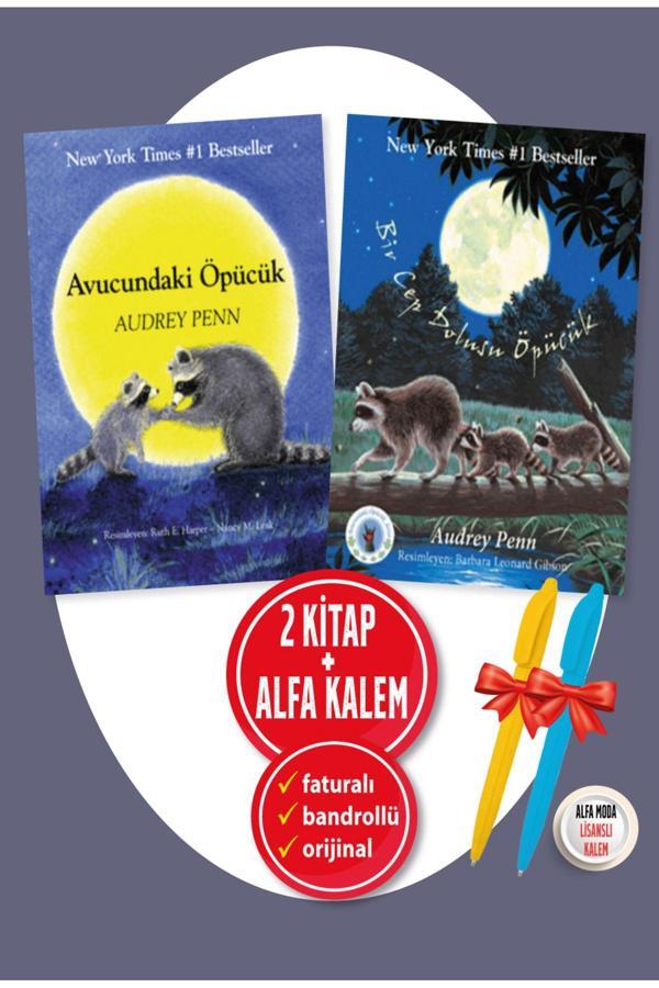 Audrey Penn 2 Kitap Set - Avucundaki Öpücük + Bir Cep Dolusu Öpücük + Alfa Moda Kalem - Butik Yayın - Butik Yayınları - Image 1