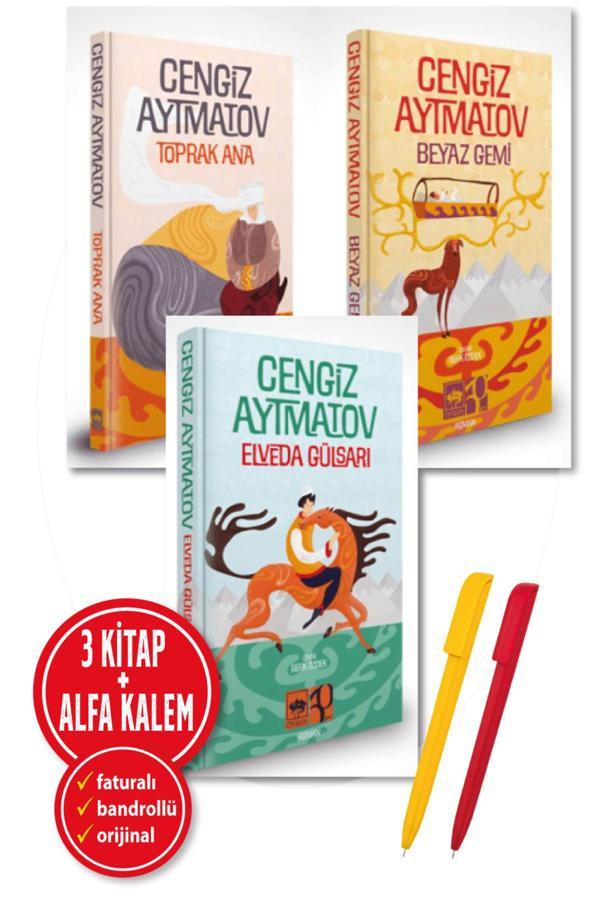 Alfa Kalem + Cengiz Aytmatov(Beyaz Gemi + Toprak Ana + Elveda Gülsarı)-Ciltli-Özel Baskı 3 Kitap Set-Yeni - Ötüken Neşriyat - Image 1