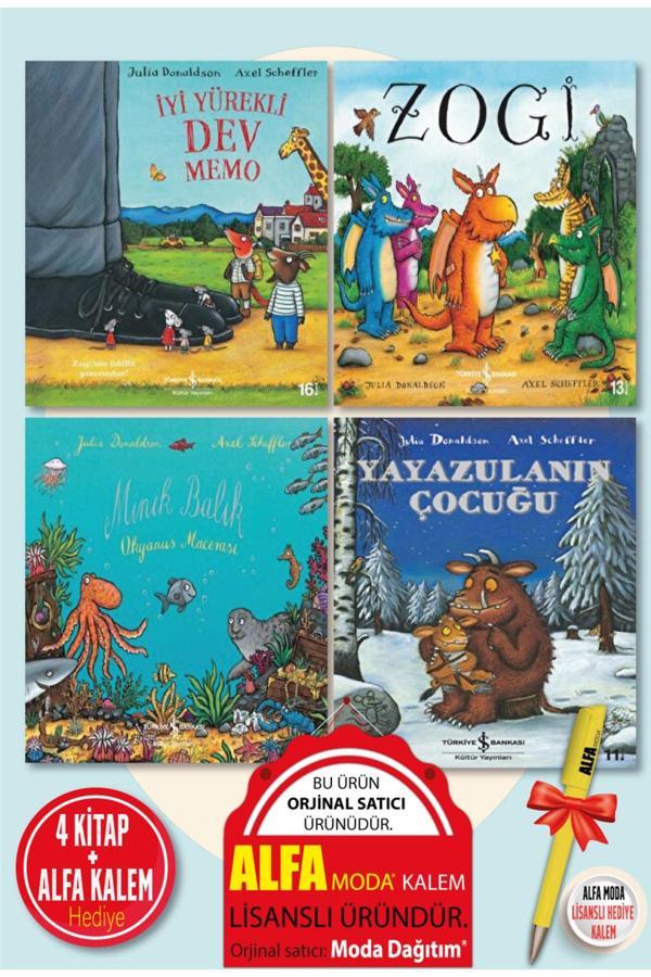 İyi Yürekli Dev Memo + Zogi + Minik Balık Okyanus + Yayazulanın Çocuğu (Julia Donaldson) 4 Kitap - İş Bankası Kültür Yayınları - Image 1