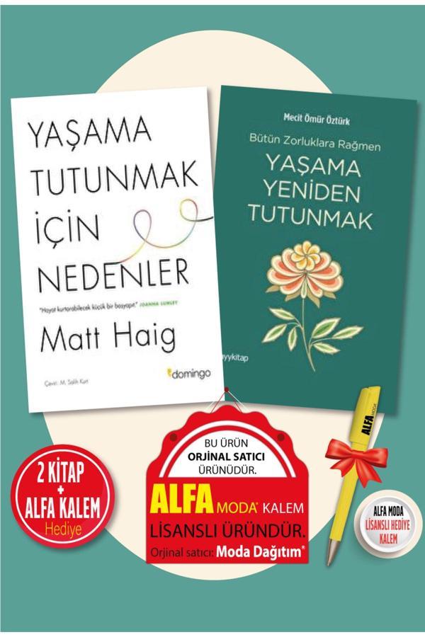 Yaşama Tutunmak İçin Nedenler (Matt Haig) + Yaşama Yeniden Tutunmak (Mecit Ömür Öztürk) 2 Kitap - Domingo Yayınevi - Image 1