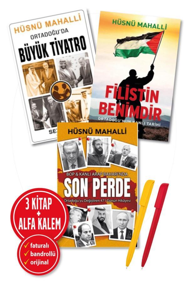 Alfa Kalem + Filistin Benimdir + Ortadoğu'Da Büyük Tiyatro + Son Perde - Bop Hüsnü Mahalli 3 Kitap Yeni - Destek Yayınları - Image 1