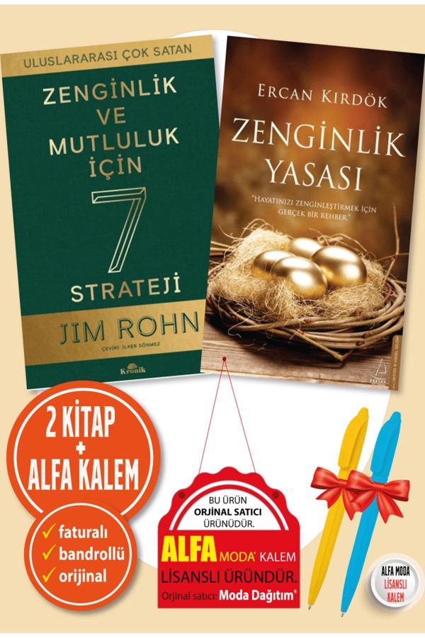 Zenginlik Ve Mutluluk İçin 7 Strateji / Jim Rohn + Zenginlik Yasası / Ercan Kırdök 2 Kitap Set Grubu - Kronik Kitap - Image 1