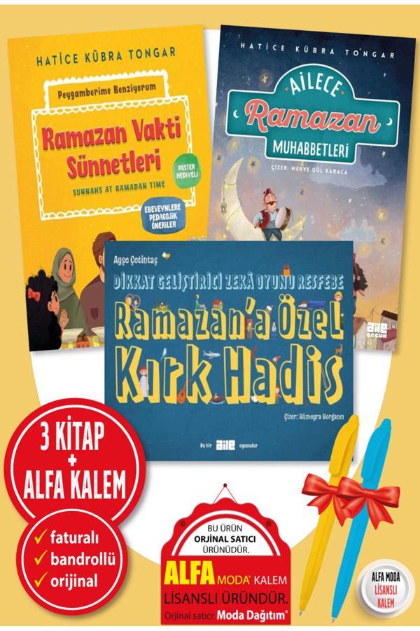 Hatice Kübra Tongar Ayşe Çetintaş 3 Kitap Ramazan Seti Ramazan Vakti Sünnet Ailece Oyun Kırk Hadis - Hayykitap - Image 1