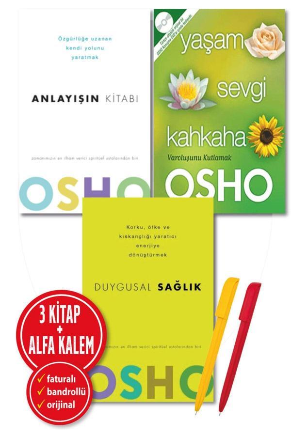 Osho Yeni 3 Kitap Set (Anlayışın Kitabı + Yaşam Sevgi Kahkaha + Duygusal Sağlık) + Kalem-Butik Yayınları - Butik Yayınları - Image 1