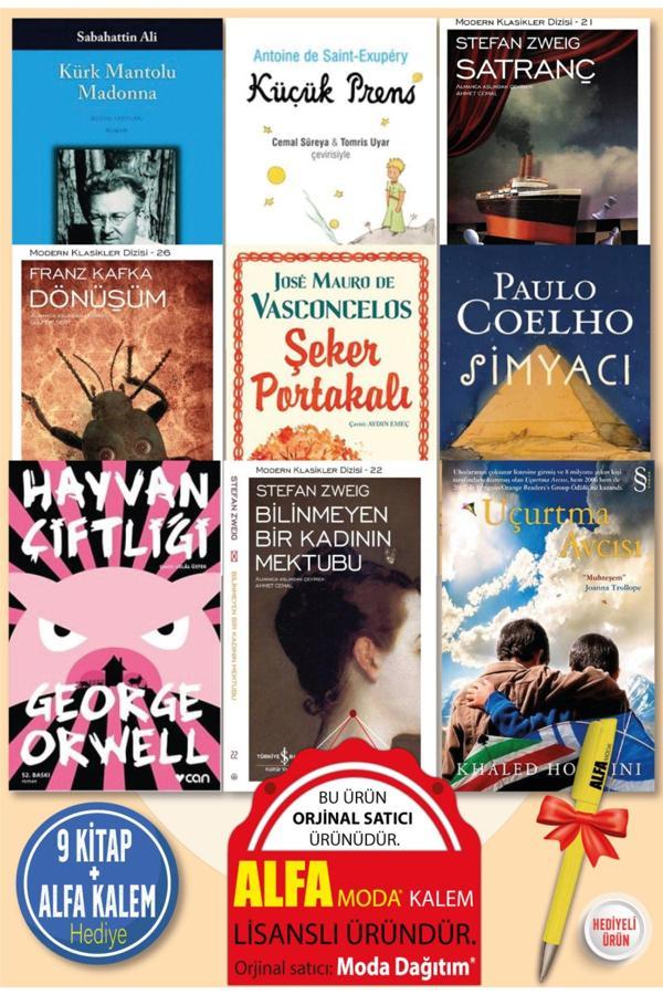 Çok Okunanlar Seti 9 Kitap (Küçük Prens Sabahattin Ali Dönüşüm Uçurtma Avcısı Şeker Portakalı) - İş Bankası Kültür Yayınları - Image 1