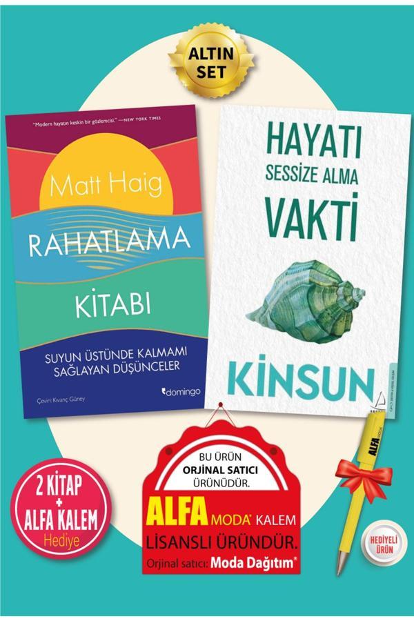 Rahatlama Kitabı (Matt Haig) + Hayatı Sessize Alma Vakti (Kinsun) 2 Kitap + Alfa Kalem Hediye - Destek Yayınları - Image 1