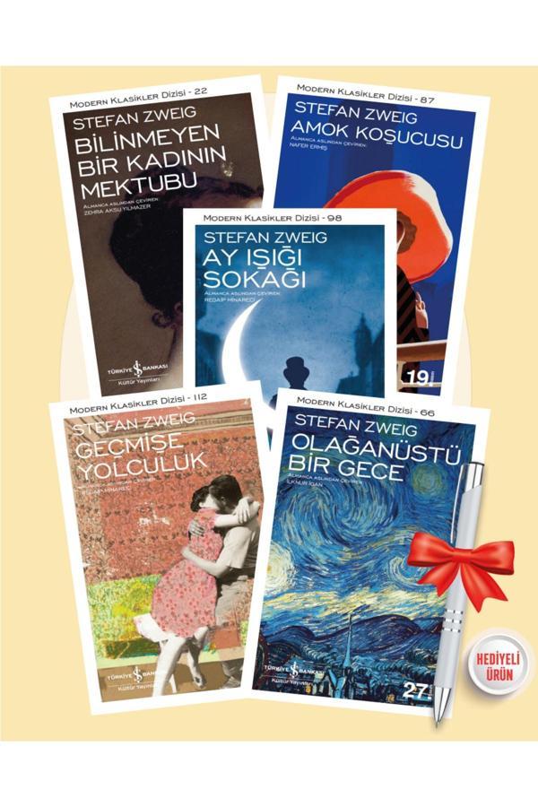 Stefan Zweig 5'Li Kitap Seti - Iş Bankası Modern Klasikler + Titanic Tükenmez Kalem Hediye - İş Bankası Kültür Yayınları - Image 1