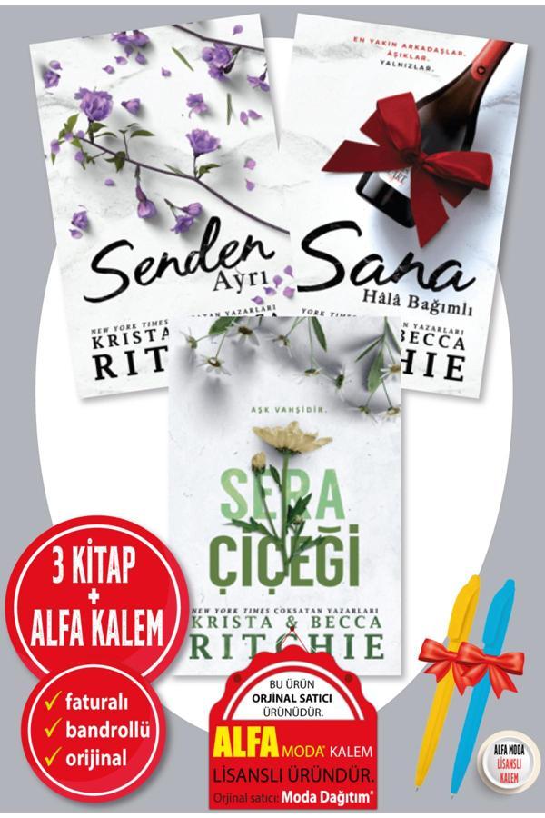 Krista & Becca Ritchie 3 Kitap Set Senden Ayrı + Sana Hala Bağımlı + Sera Çiçeği + Kalem - Martı Yay - Martı Yayınları Yayınevi - Image 1