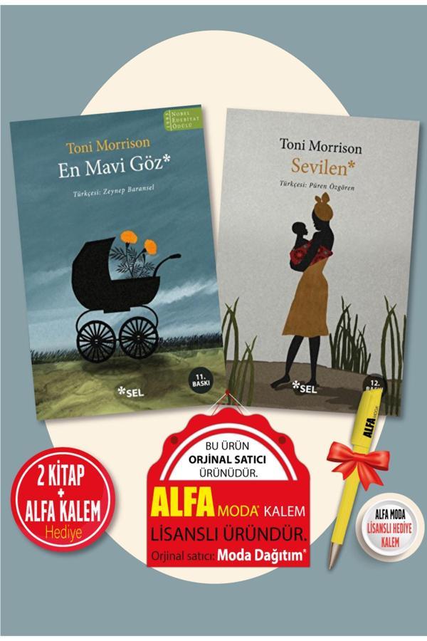 En Mavi Göz + Sevilen (Toni Morrison) 2 Kitap Set + Moda Lisanslı Kalem Hediye - Sel - Nobel Ödüllü - Sel Yayıncılık - Image 1