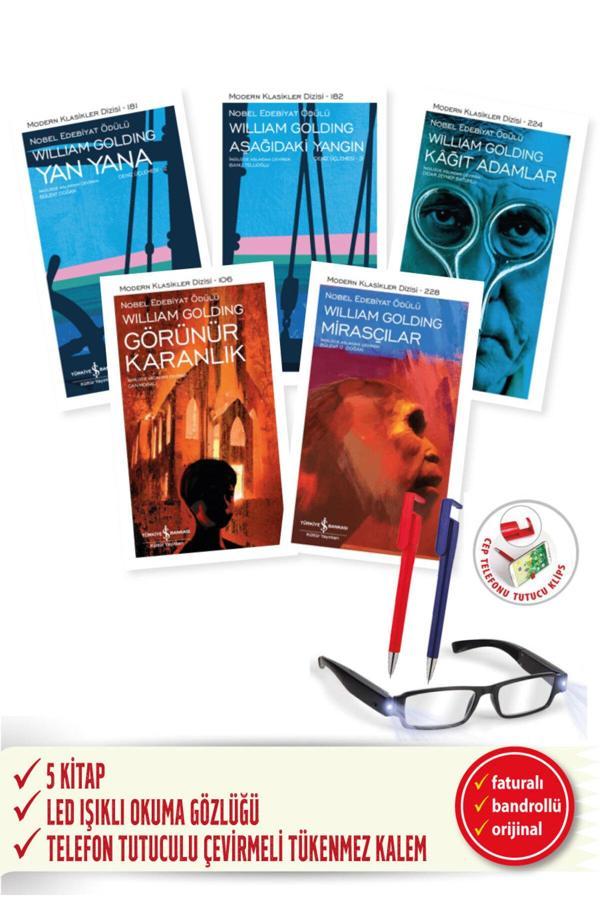 Alfa Kalem + William Golding 5 Kitap Set (Yan Yana Aşağıdaki Yangın Kağıt Adamlar-Mirasçılar-Görünür) - İş Bankası Kültür Yayınları - Image 1